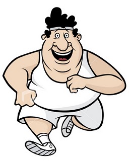 260x320 Clip Art Of Fat Man Running Clipart Panda
