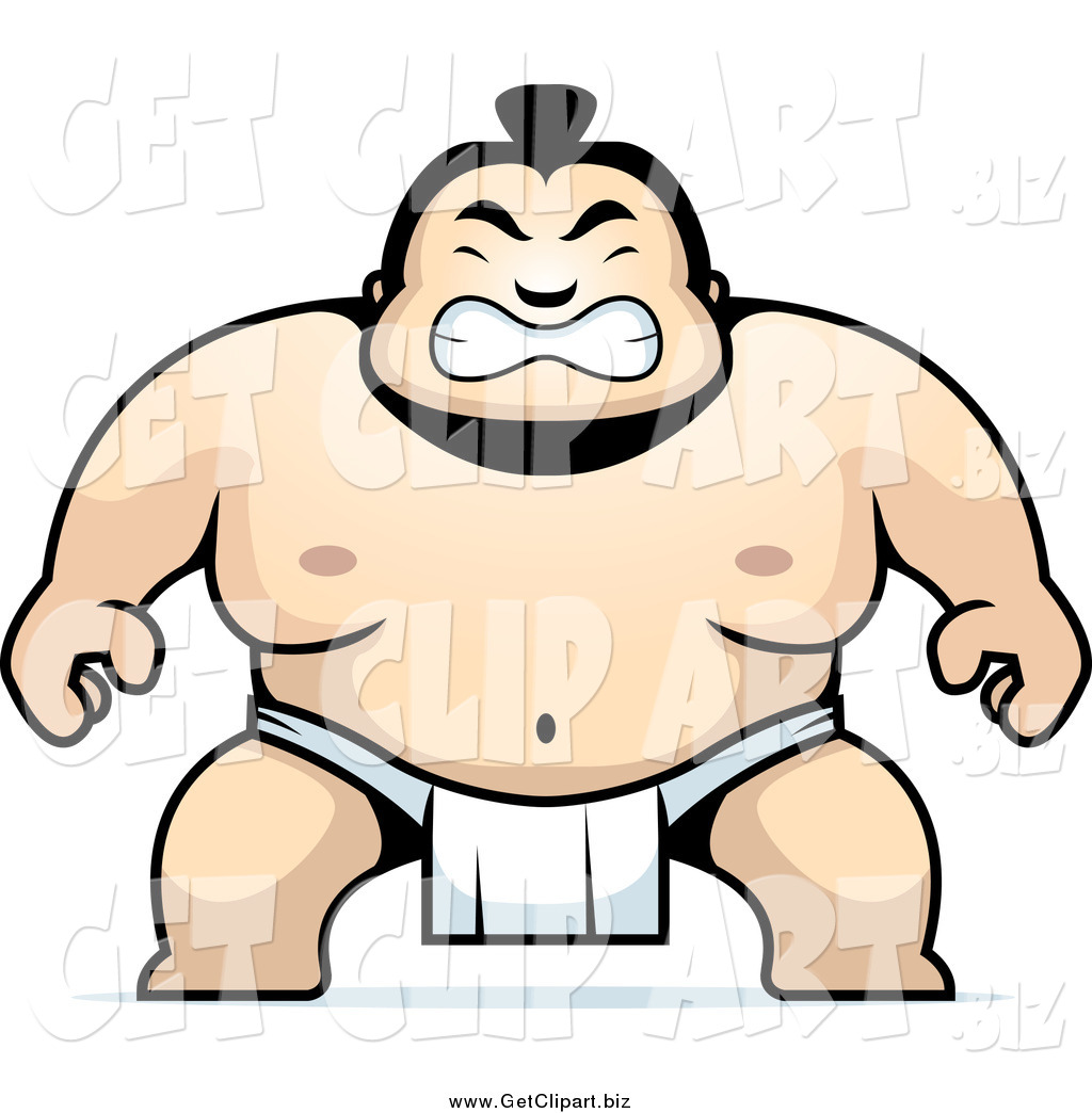 1024x1044 Clip Art Of A Tough Sumo Guy Crouching By Cory Thoman
