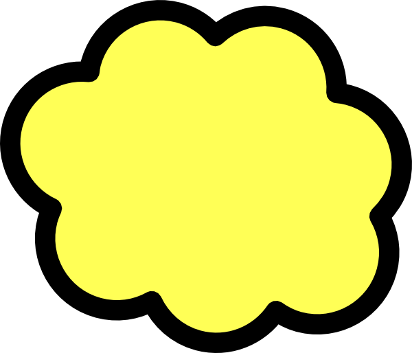 600x514 Yellow Cloud Clip Art