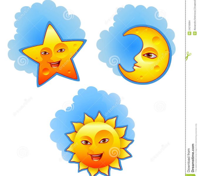 678x600 Pictures Of The Sun Moon And Stars Kids Coloring