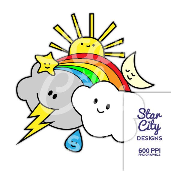 570x570 Weather Clipart Sky Clip Art Sun Clipart Moon By Starcitydesigns