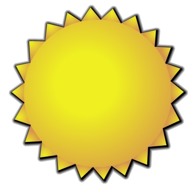 400x400 Golden Sun Clipart