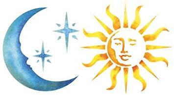 355x195 Sun Moon Amp Stars Stencil