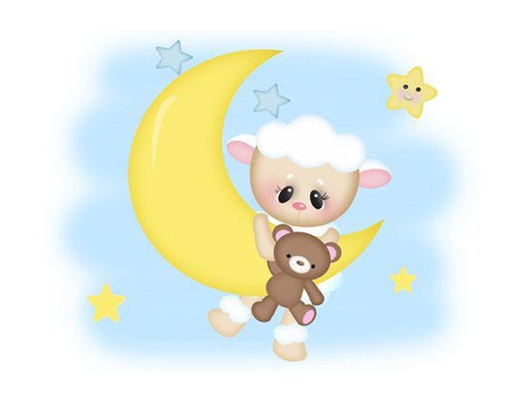 570x440 Evening Clipart Baby Moon