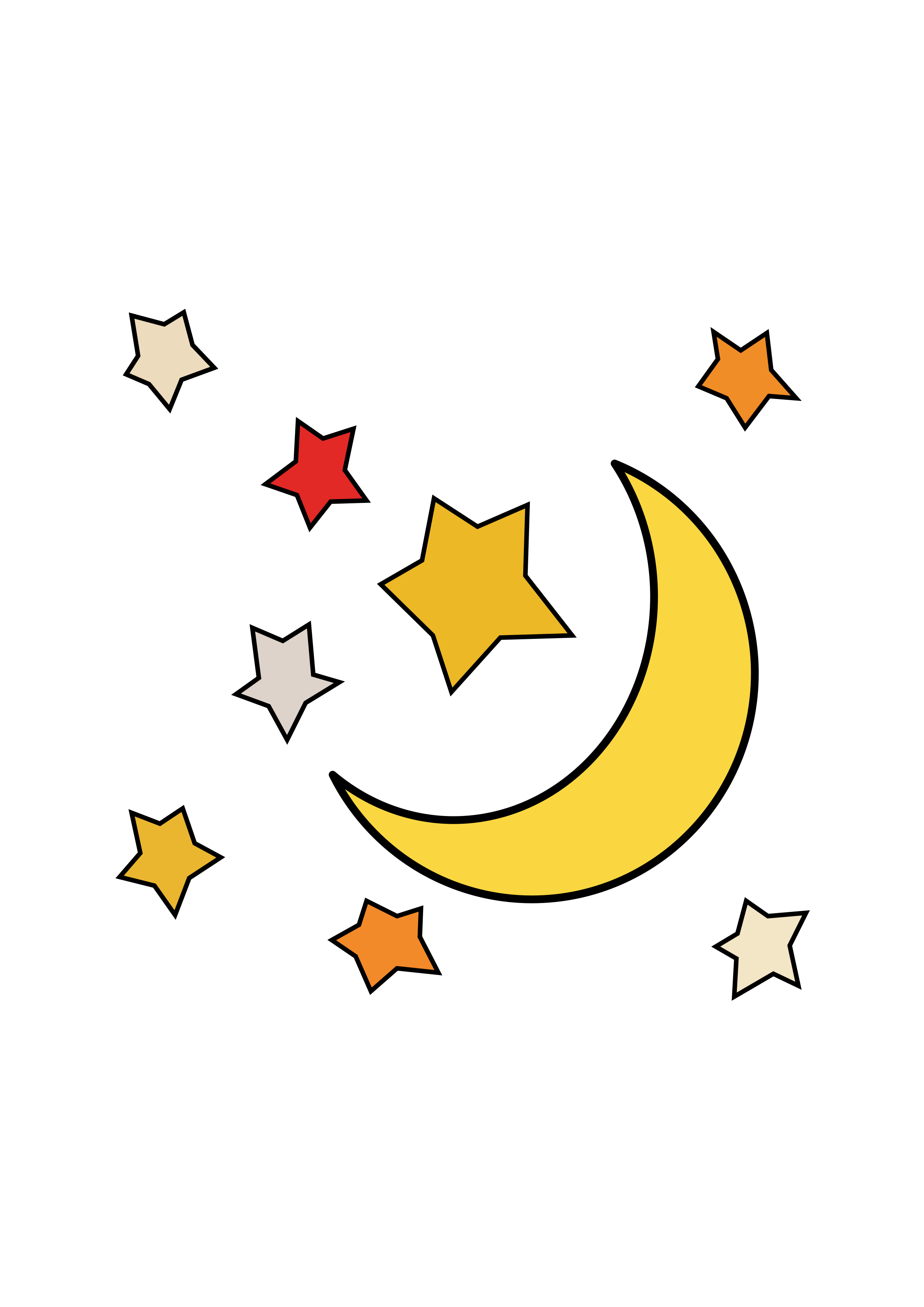 2400x3394 Moon And Stars 1 Icons Png