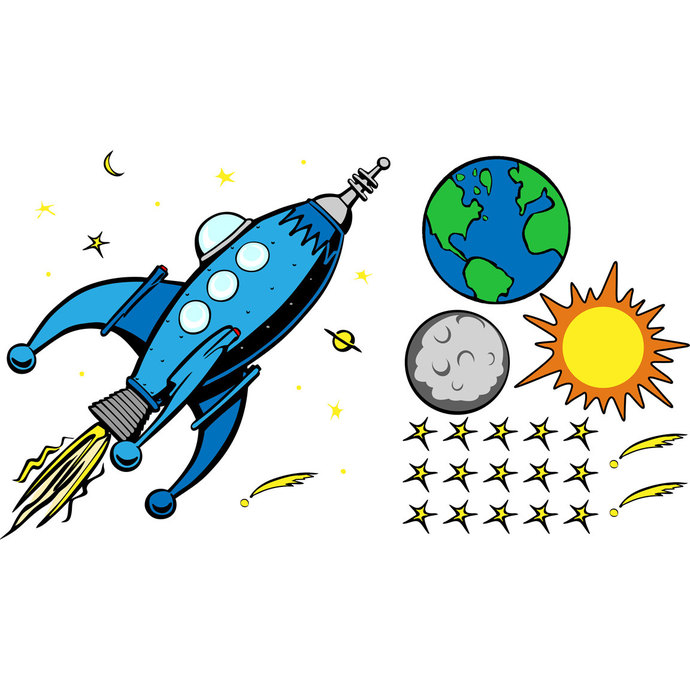 690x690 Vintage Comic Style Rocket Earth Moon Sun Wilsongraphics