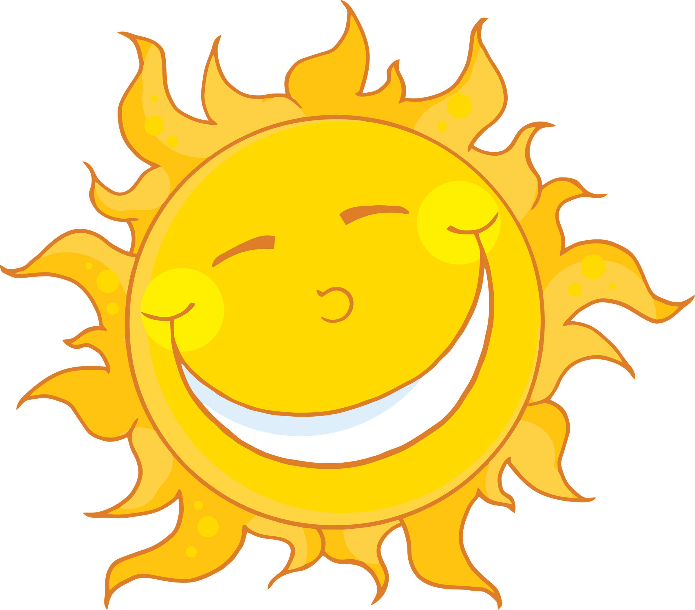 2400x2107 Bright Clipart Sun Face