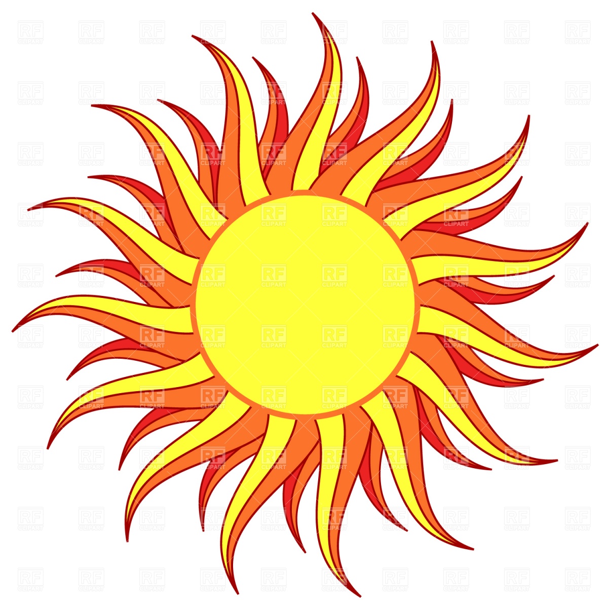 1200x1200 Sun Royalty Free Vector Clip Art Image