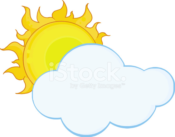 561x440 Sun Shining Hiding Behind Cloud Stock Vector