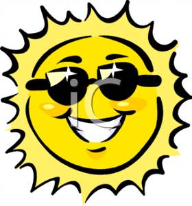 280x300 Sun With Sunglasses Clipart Clip Art
