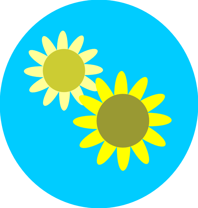 681x714 Blue Clipart Sunflower