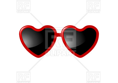 400x283 Heart Shaped Sunglasses Royalty Free Vector Clip Art Image