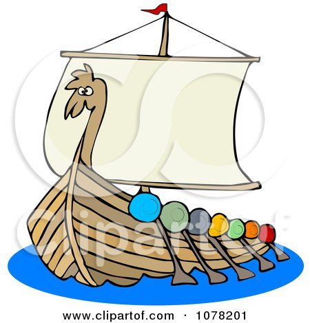 450x470 New Viking Ship Clip Art