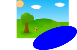 300x195 Sunny Day, With Lake (Just Needed To Add A Lake To The Previous