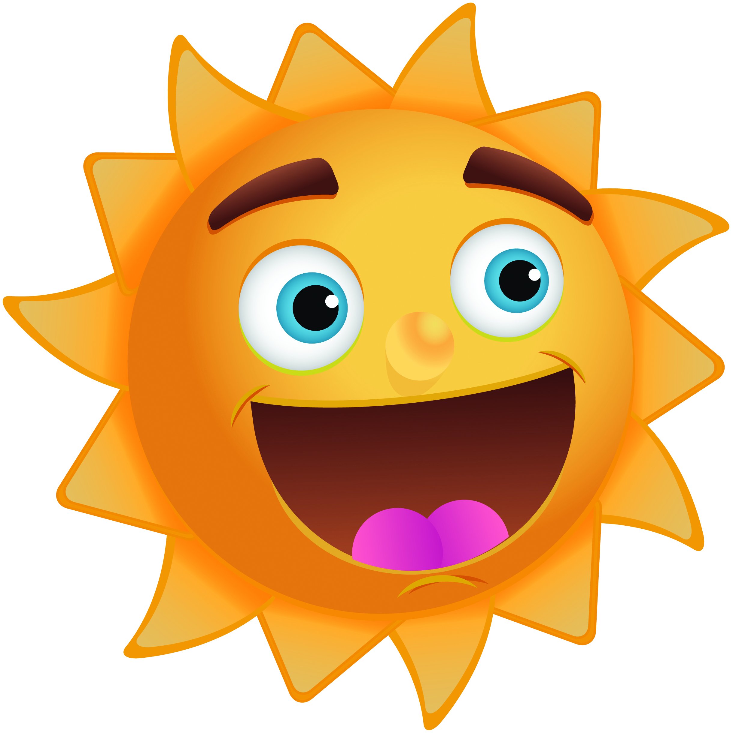 2440x2443 Sunny Day Clipart Image A Smiling