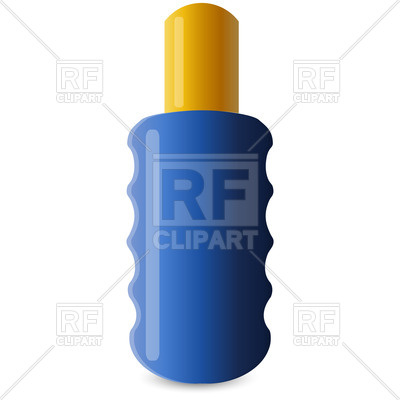 400x400 Sun Cream Bottle Royalty Free Vector Clip Art Image