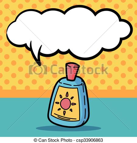 450x470 Sunscreen Color Doodle Clip Art Vector