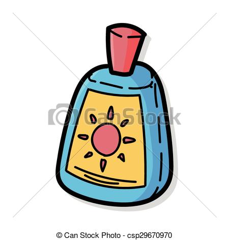 450x470 Sunscreen Color Doodle Vectors Illustration