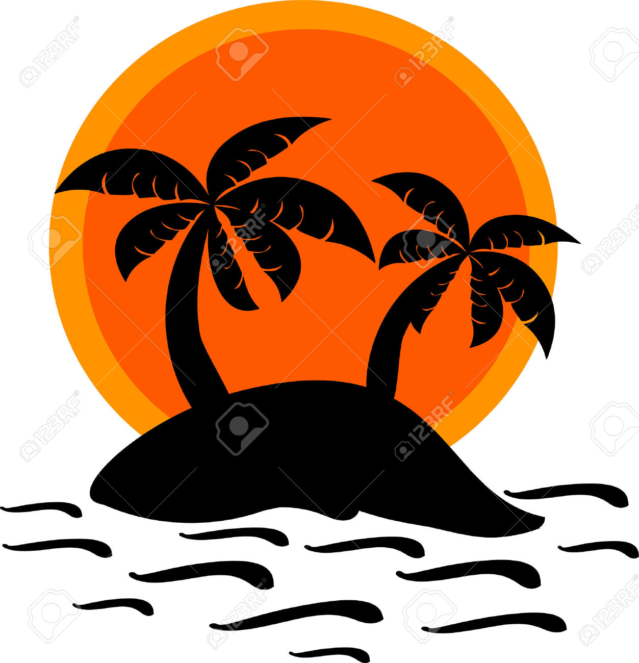 1253x1300 Palm Tree Sunset Silhouette Clip Art