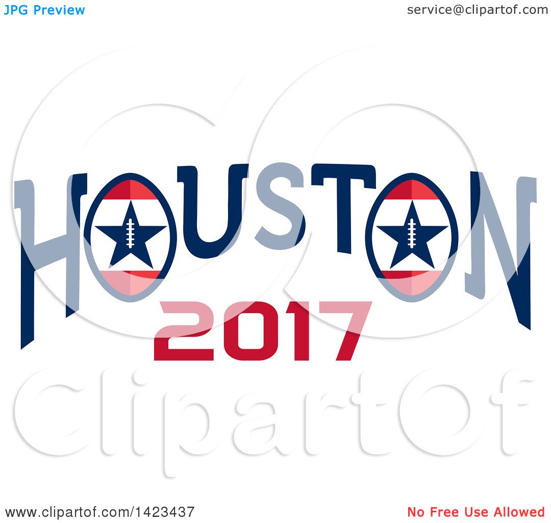 1080x1024 Clipart Of A Retro Super Bowl 51 Houston 2017 Football Design