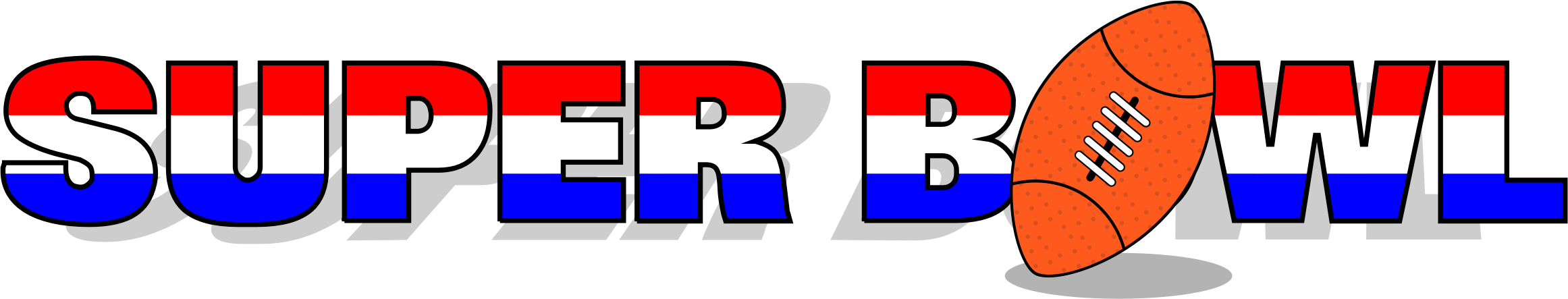 2323x443 Super Bowl Clipart Group