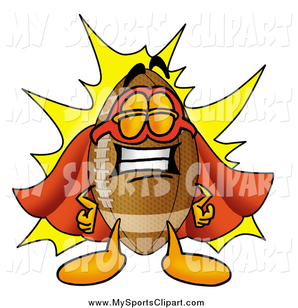 600x620 Sports Clip Art Of A Football Super Hero By Toons4biz