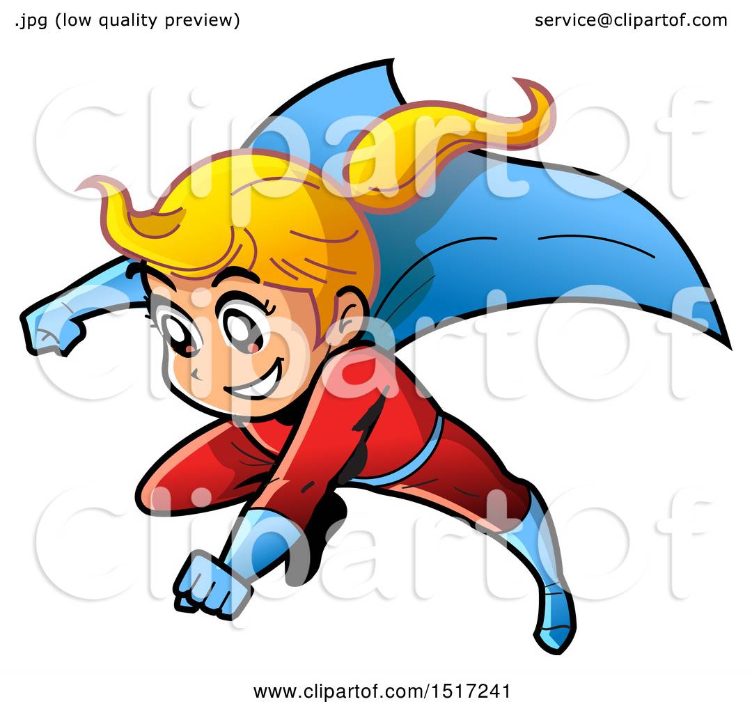 1080x1024 Clipart Of A Blond Manga Super Girl Flying