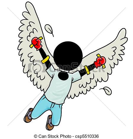 450x470 Wings Clipart Man