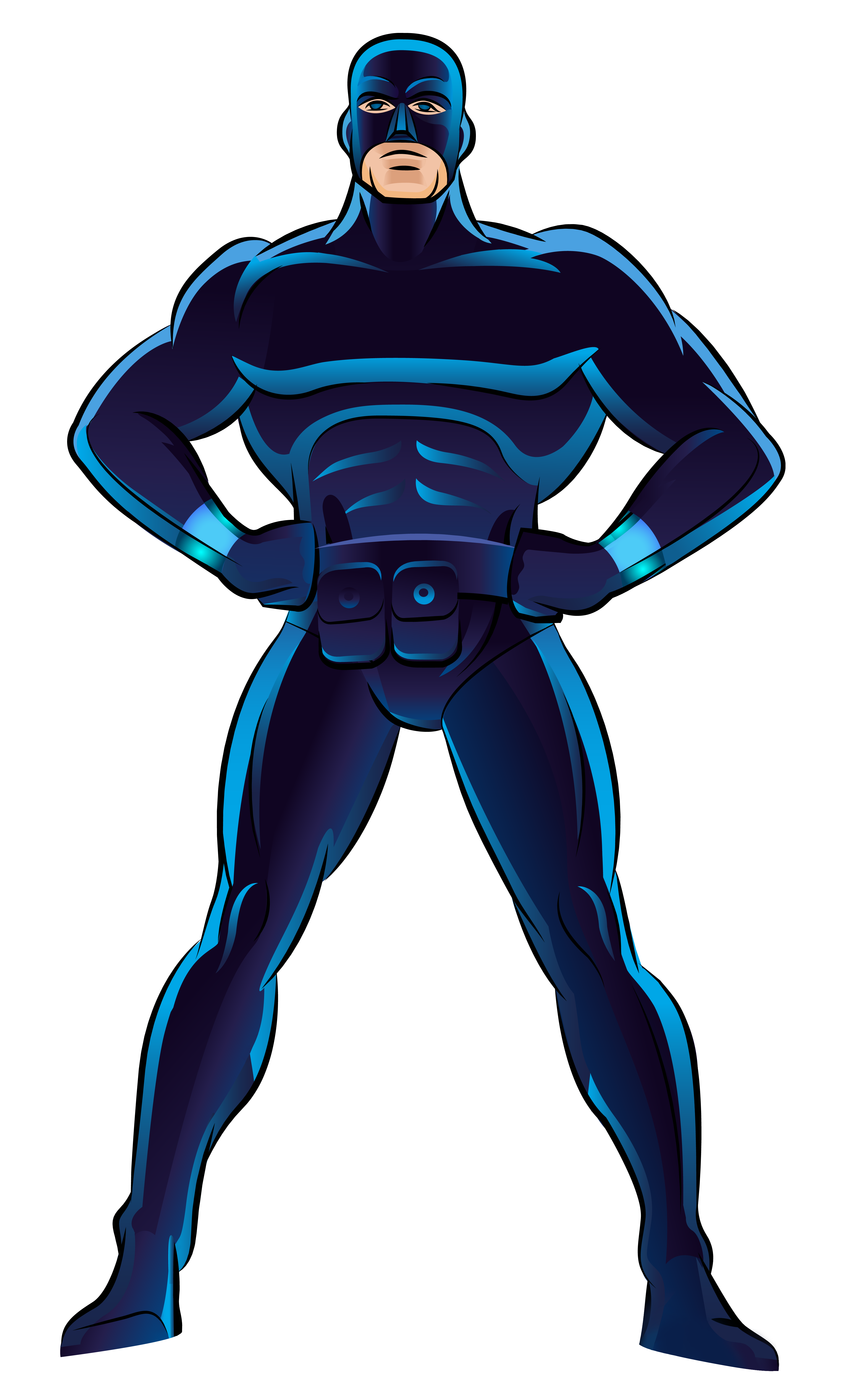 3889x6468 Blue Superhero Png Clip Art