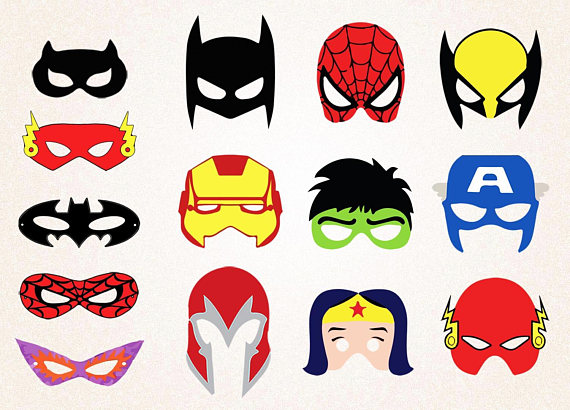 570x410 14 X Superhero Masks Clipart Spiderman Maskatman