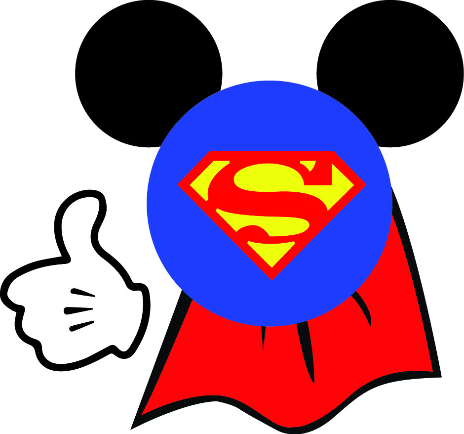 940x878 Mickey Superman Svg