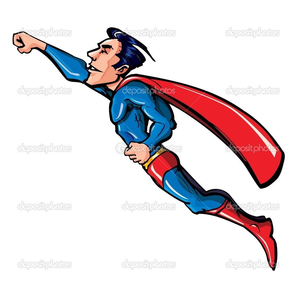 1024x1024 Superman Cape Flying Clipart Panda