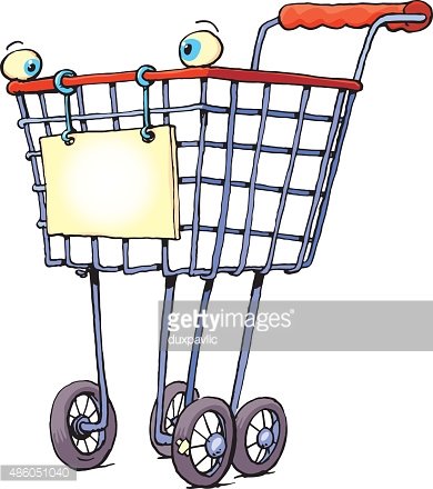 390x440 Trolley Supermarket Premium Clipart