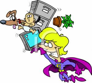 300x271 Clip Art Image Of A Superwoman Clipart Panda