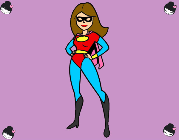 600x470 Colored Page Superwoman Painted By Aliana