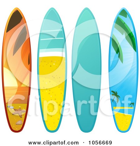450x470 Royalty Free Vector Clip Art Illustration Of A 3d Shiny Surfboard