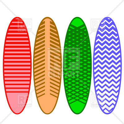 400x400 Surfboards Set Royalty Free Vector Clip Art Image