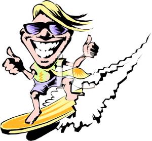 300x279 Clip Art Image A Surfer Giving A Thumbs Up