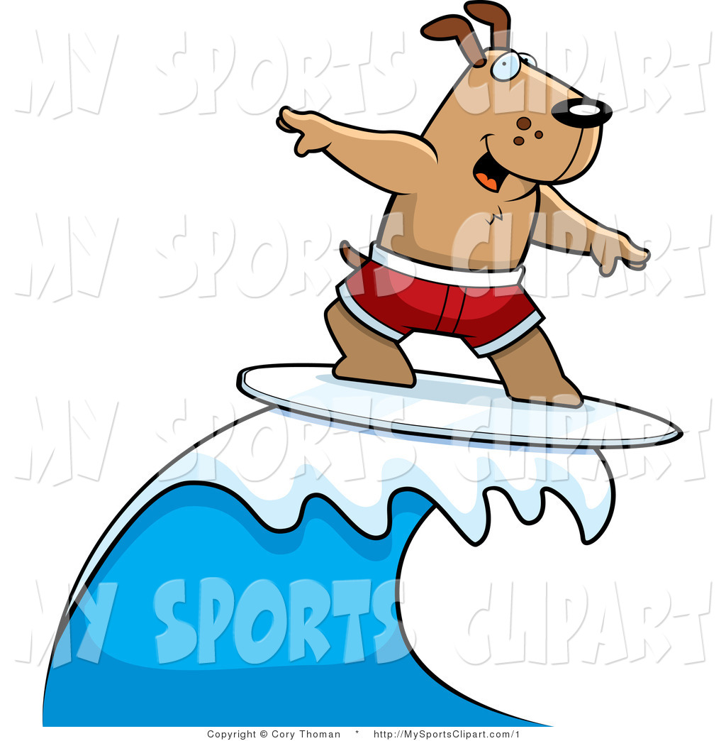 1024x1044 Sports Clip Art Of A Surfing Pooch By Cory Thoman