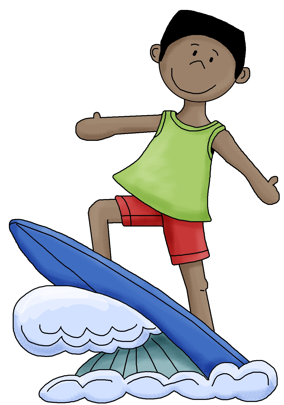1119x1593 Awesome Surfer Clipart Design
