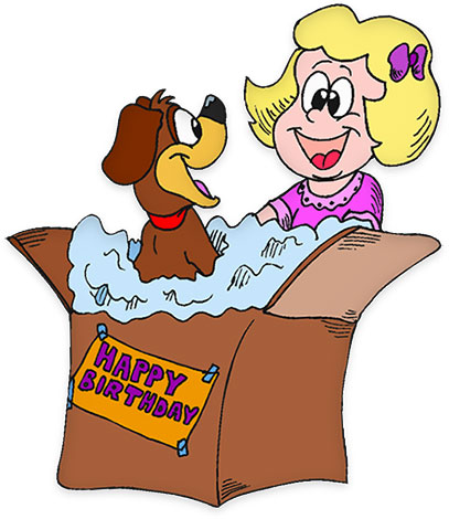 407x470 Free Clipart Surprise Birthday Party