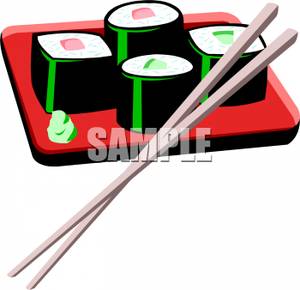 300x290 Chopsticks And Sushi Clip Art Clipart Panda