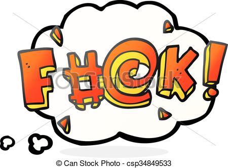 450x331 Freehand Drawn Thought Bubble Cartoon Swearword Vectors