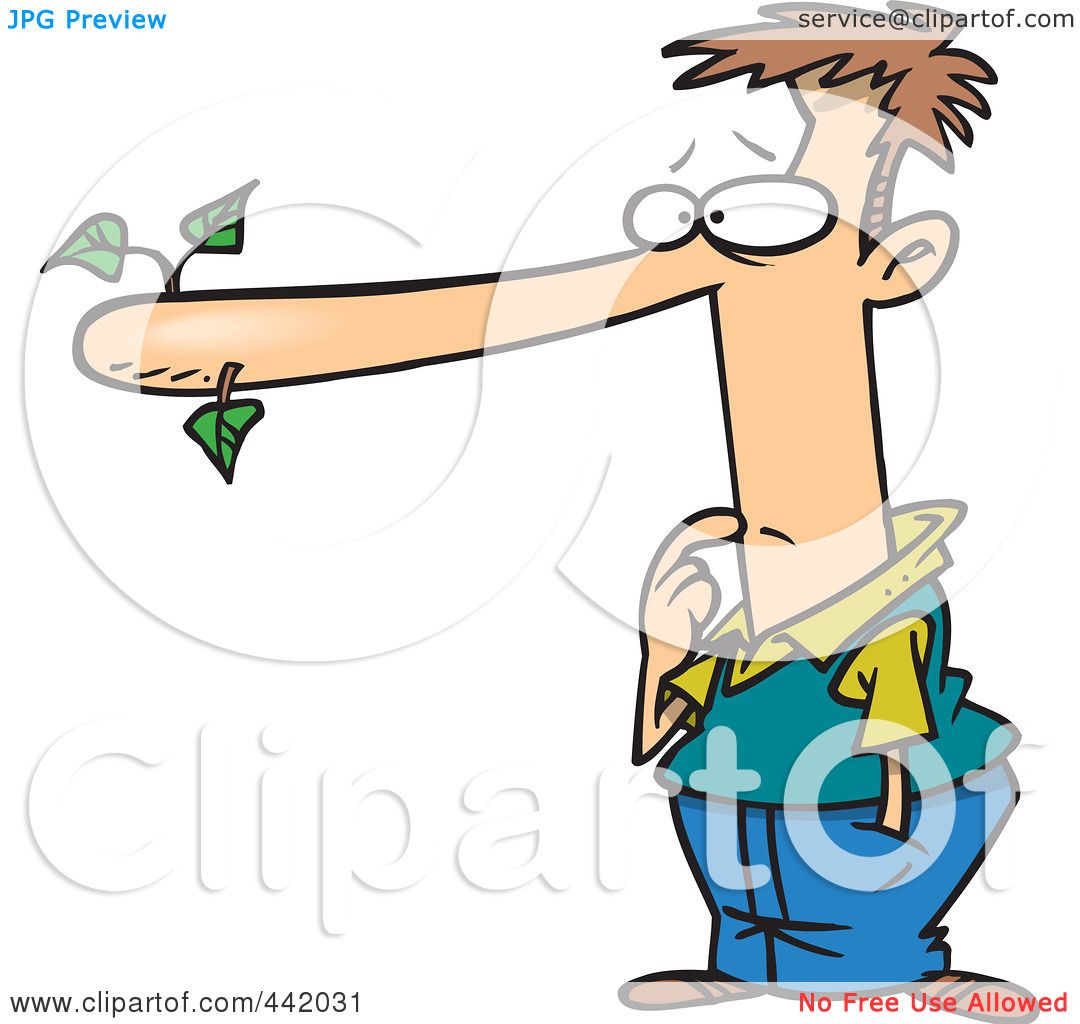 1080x1024 Royalty Free (Rf) Clip Art Illustration Of A Cartoon Male Liar