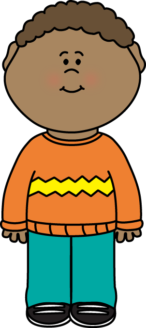 302x676 Kid Wearing A Sweater Clip Art