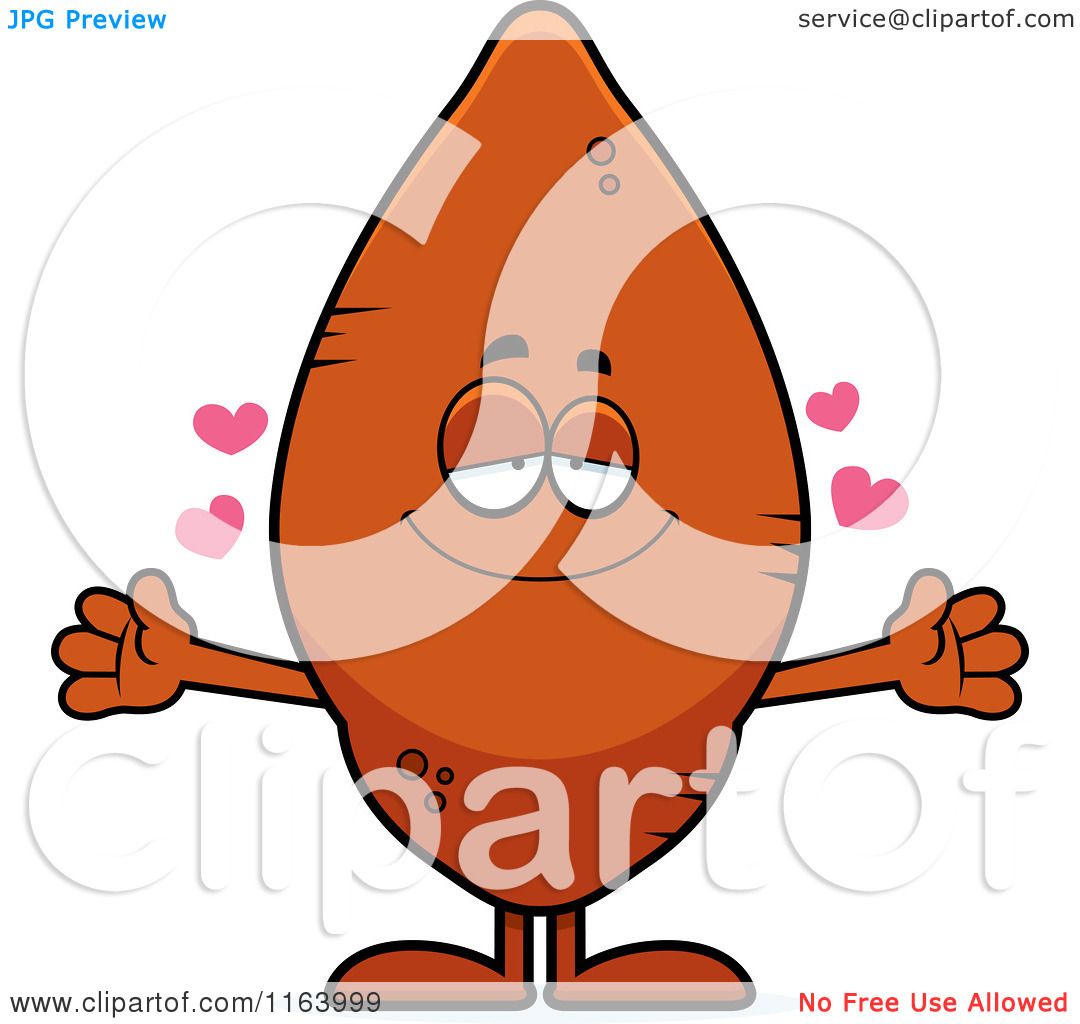 1080x1024 Cartoon Of A Loving Sweet Potato Mascot