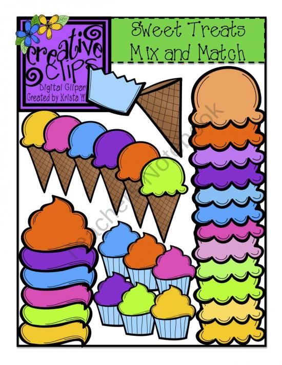 550x712 Sweet Treats Mix And Match Creative Clips Digital Clipart