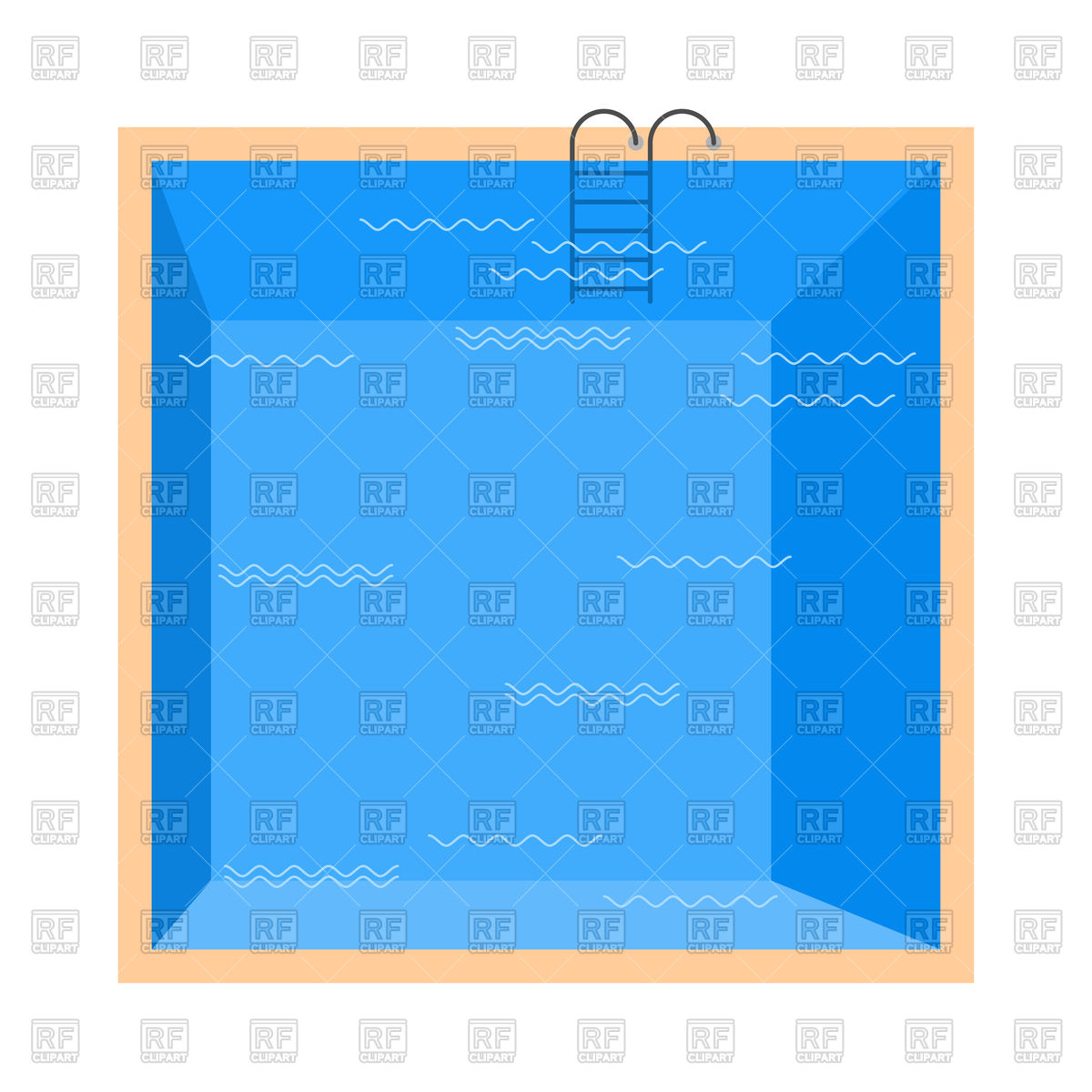 1200x1200 Swimming Pool Top View Isolated On White Background Royalty Free