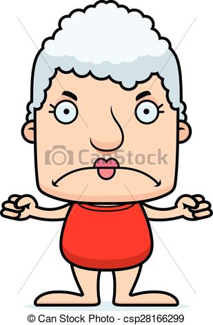309x470 Cartoon Angry Woman Swimsuit. A Cartoon Woman Looking Angry Eps