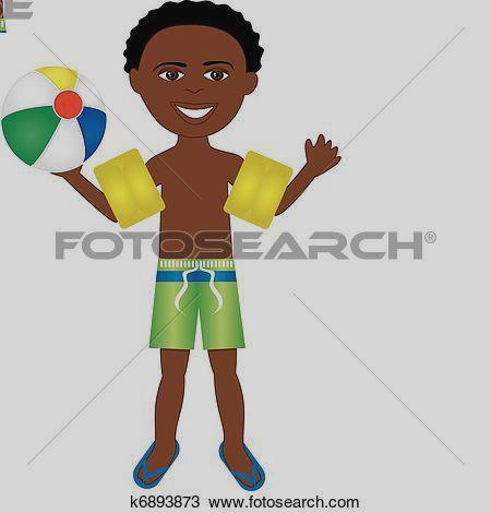450x470 Clip Art Clipart Of Afro Boy Swimsuit K6893873 Zzzcnzd